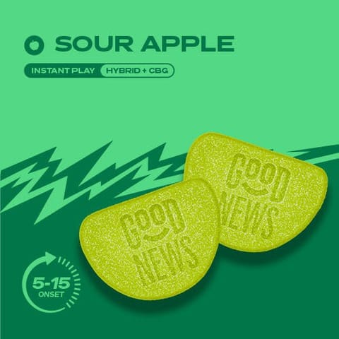 Good News | Instant Play Sour Apple CBG | 200mg 20pc