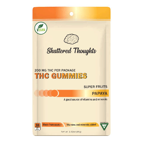 Papaya 200mg Gummies | Shattered Thoughts