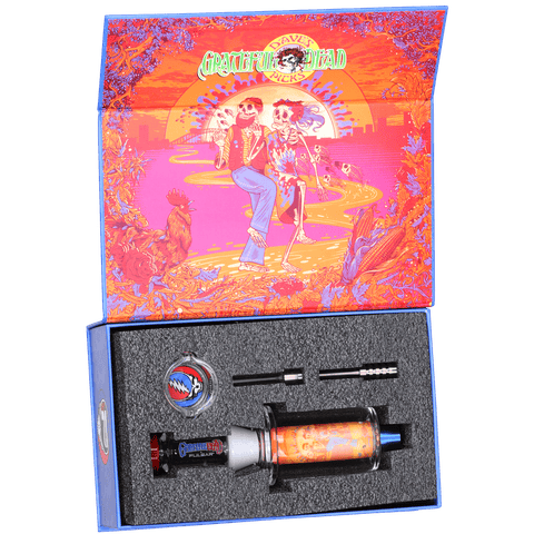 The Grateful Dead x Pulsar Inside Print Bubbler Dab Straw & Dab Dish | Designs Vary