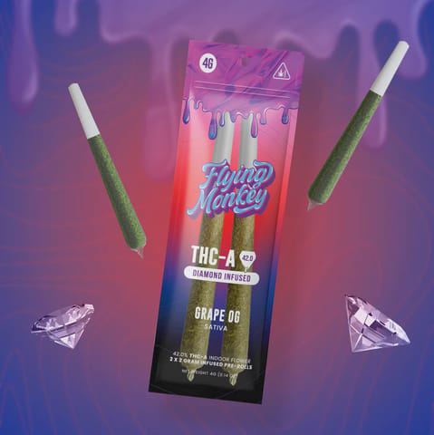 Flying Monkey THCA Grape OG 4G PreRoll