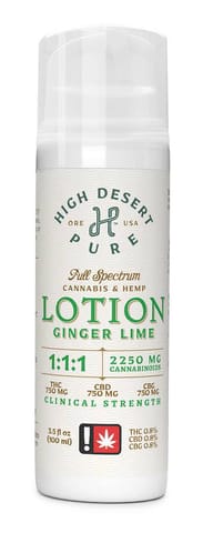 Ginger Lime Clinical Strength Lotion (High Desert Pure)