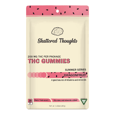 Dragonfruit 200mg THC Gummies | Shattered Thoughts