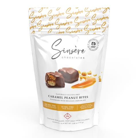 Sinsere Belgian Chocolate Caramel Peanut Bites 100mg