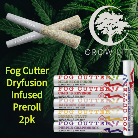 Fog Cutter Dryfusion Infused Prerolls Purple Grapewreck 2pk