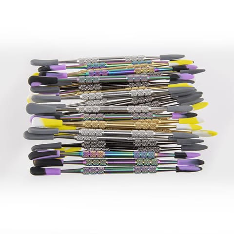 Ooze Dabbers Stainless Steel Silicone-Tipped Dab Tool | 4.75" | Assorted Colors