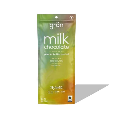 Gron Chocolate | 1:1 CBD Hybrid Peanut Butter Pretzel 100mg
