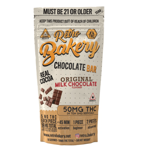 Retro Bakery | Milk Chocolate Bar | 20x2.5mg