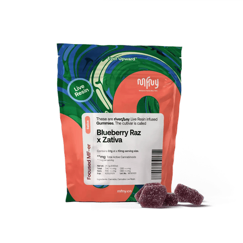 MFNY - Live Resin Gummies 10 pk - Blueberry Raz x Zativa