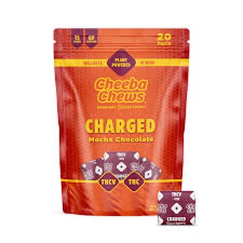 Cheeba Chews Wax Wrap Mocha Chocolate THCV Charged | 100mg THC : 50mg THCV : 100mg Caffeine