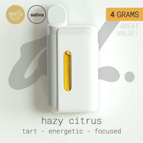 Hazy Citrus 4g Distillate All-in-One Vape by Oil by Craft | Golden Rookie