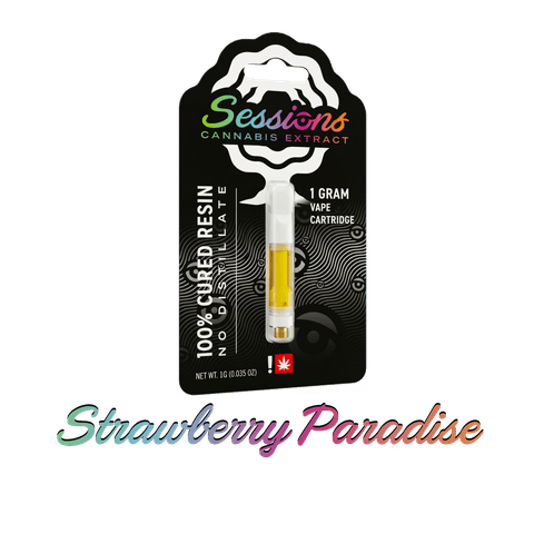 CURED RESIN CARTRIDGE | STRAWBERRY PARADISE | SATIVA | 1 GRAM | 510 THREAD