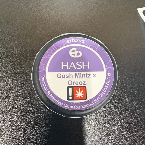 Gush Mint x Oreoz 1G Bubble Hash (ERB)