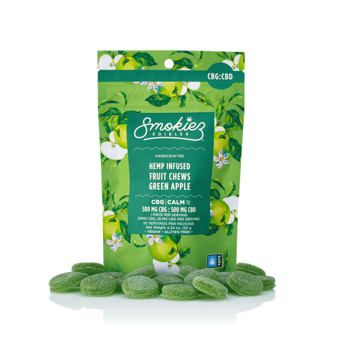 Sweet Green Apple 1:1 500mg CBG:CBD Gummy (Smokiez)