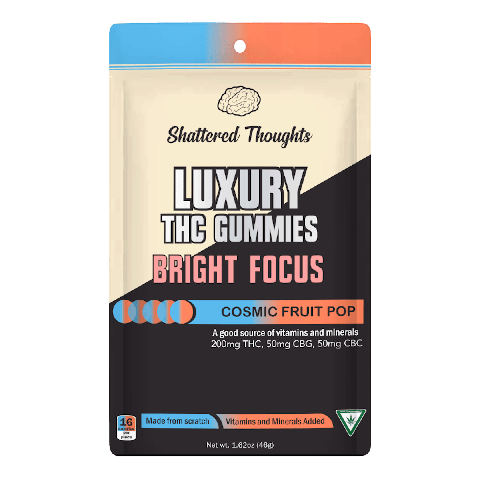 Cosmic Fruit Pop 200mg (50mg CBG + 50mg CBC) Focus Gummies | Shattered Thoughts