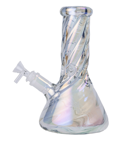 Twisted Iridescent Beaker - 9"