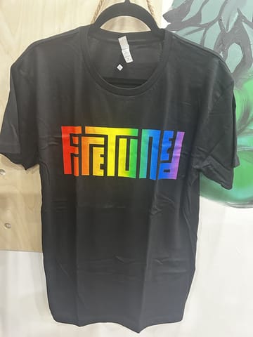 Cotton Heritage / Short Sleeve / Black (Rainbow) / Large