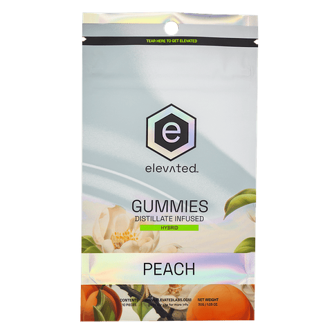 Elevated - Gummies - 100mg - Distillate - Hybrid - Peach