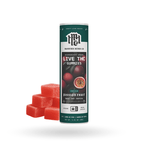 Live D9 THC Gummies | Passion fruit (Indica) - 5 count