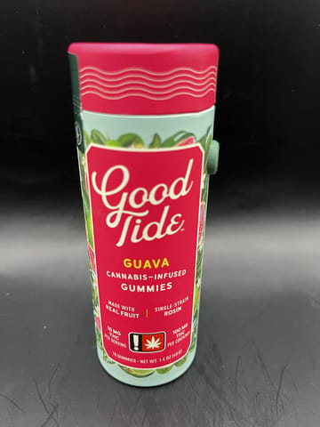 Good Tide | 100mg | Guava (Hybrid) Rosin Gummies | 10pk
