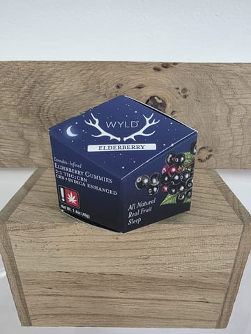 WYLD | 100MG | Elderberry 2:1 (Indica) CBN Gummies 10pk