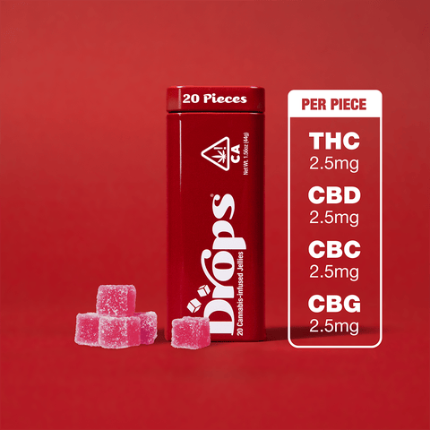 KB - DROPS - CBD GUMMY - 1:1:1:1 CRANBERRY SINGLE - 200MG