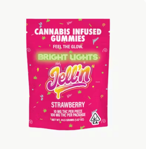 Bright Lights | Jell'n Strawberry | Gummies | Hybrid | 10pk | 100mg