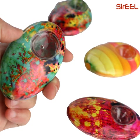 SirEEL 3.3" MirageStone Pebble Hand Pipe