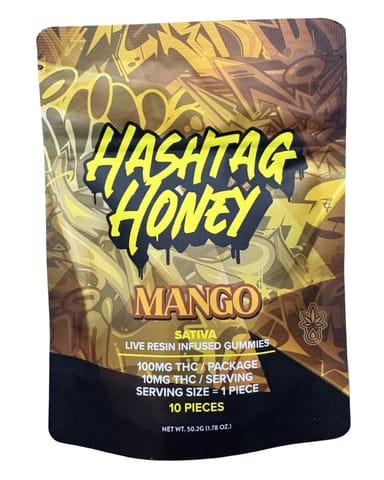 Hashtag Honey | Mango | Live Resin Gummies | 100mg