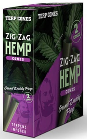 Terpene Infused Hemp Cones 2 pack - Grand Daddy Purp