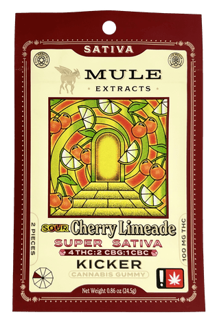 Mule Kicker Gummies | Sour Cherry Limeade 100mg