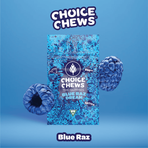 CHOICE CHEWS | BLUE RAZ DREAM | GUMMY | 200MG