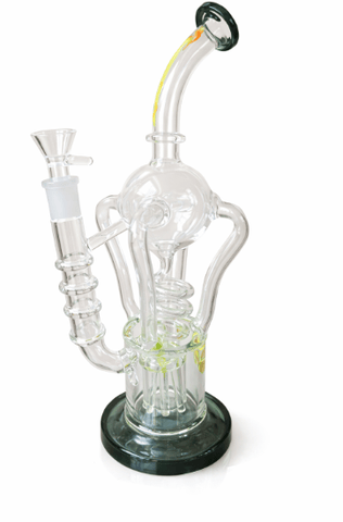 Metrix Science Water Pipe - 12" - Clr/Dark Green