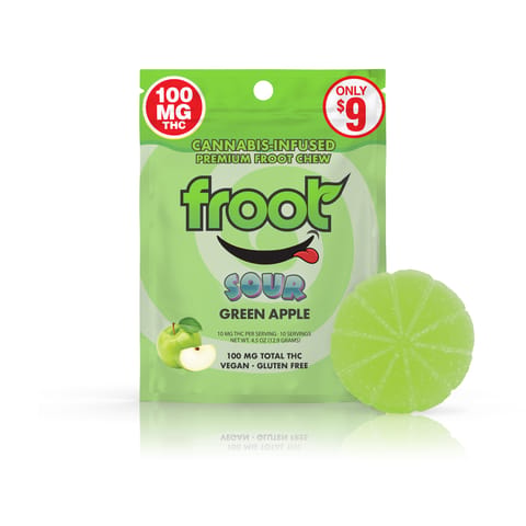 KB - FROOT - THC GUMMY - SOUR GREEN APPLE - 100MG