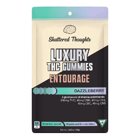 Dazzleberry 200mg Entourage THC Gummies | Shattered Thoughts
