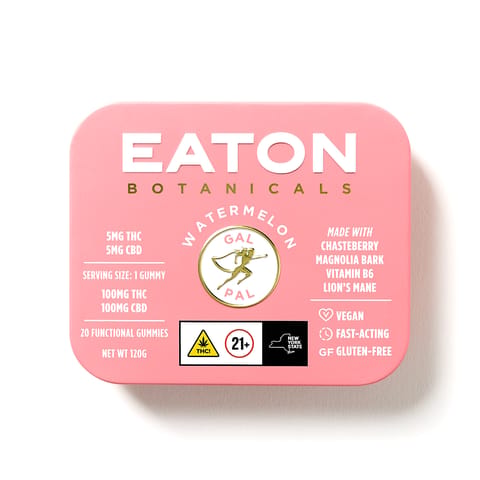 Eaton Botanicals | Gal Pal Watermelon 1:1 THC:CBD | Edibles | 100mg 20-pack
