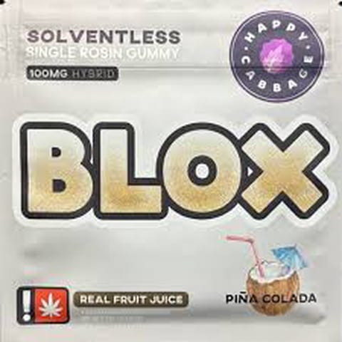 Pina Colada Single 100MG Blox Gummy (Happy Cabbage)