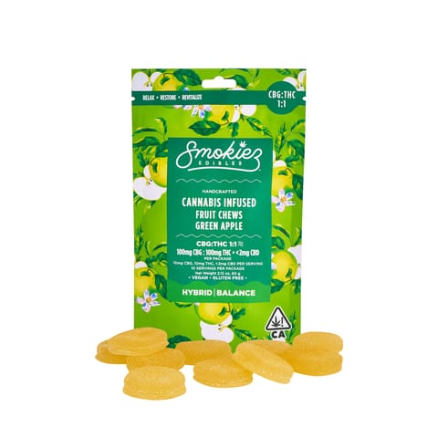 KB - SMOKIEZ - CBG GUMMY - SWEET GREEN APPLE 1:1 - 200MG