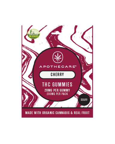 Apothecare Certified Organic Sour Cherry Gummies