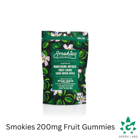 (REC) Smokies 200mg Gummies - CBG - Sour Green Apple - Hybrid