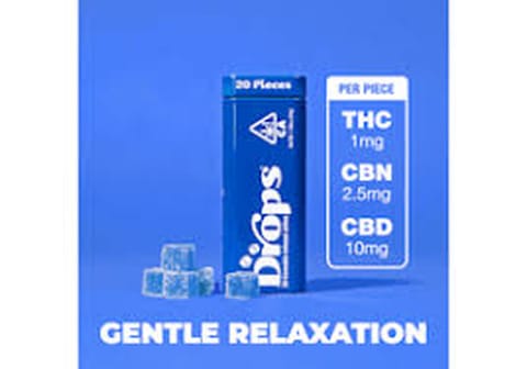 20pc. Blueberry 100mg THC:CBN:CBD (Drops)