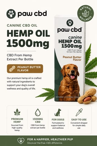 Paw CBD 1500mg (Peanut Butter Flavor)