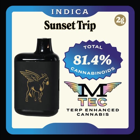 Sunset Trip 2G Cured Resin Dank Tank (Mule)