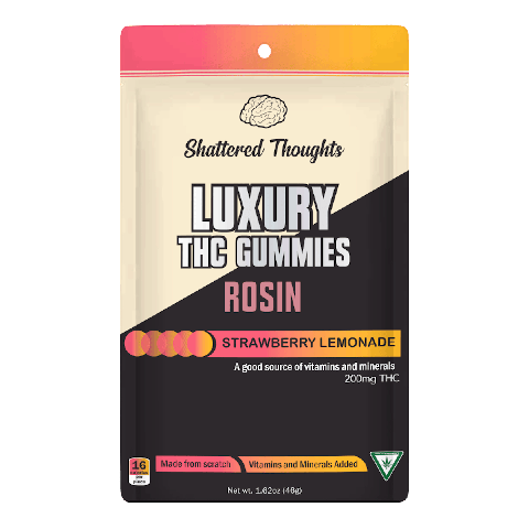 Strawberry Lemonade 200mg Rosin Gummies | Shattered Thoughts