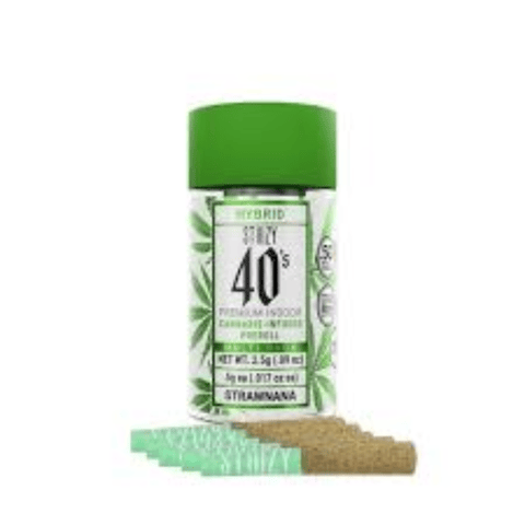 Stiiizy 40's | Strawnana (H) | .5g x 5 Infused Preroll Joints