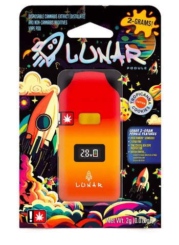 LUNAR | FLAVORED CARTRIDGE | TROPICANNA COOKIES | SATIVA | 2 GRAMS | DISPOSABLE