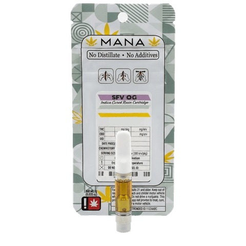 CURED RESIN CARTRIDGE | SFV OG | INDICA | 510 THREAD | 1 GRAM
