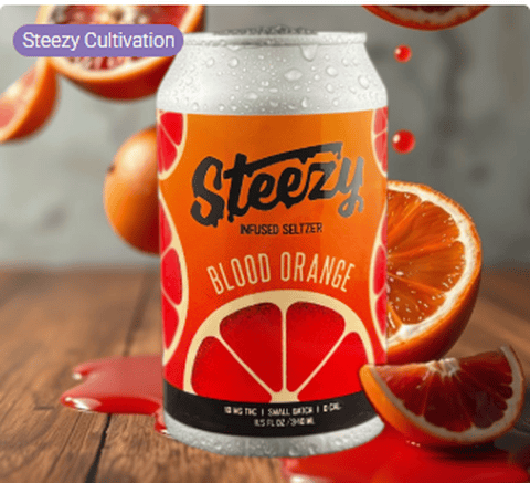 Steezy Blood Orange Seltzer 10mg THC