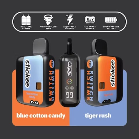 Stickee 4G Live Resin x Liquid Diamonds - Blue Cotton Candy & Tiger Rush