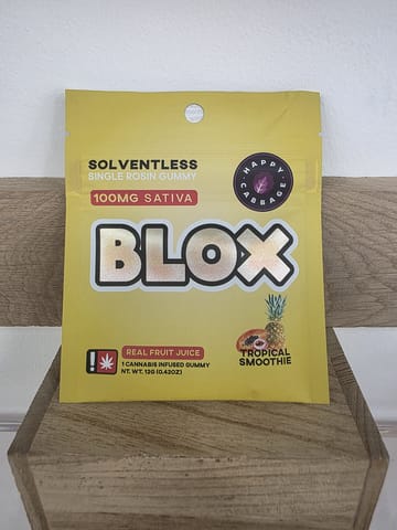 Happy Cabbage | 100MG | Tropical Smoothie BLOX Single Rosin Gummy