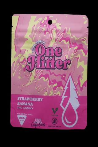 200mg Strawberry Banana One Hitter THC Vegan Gummy